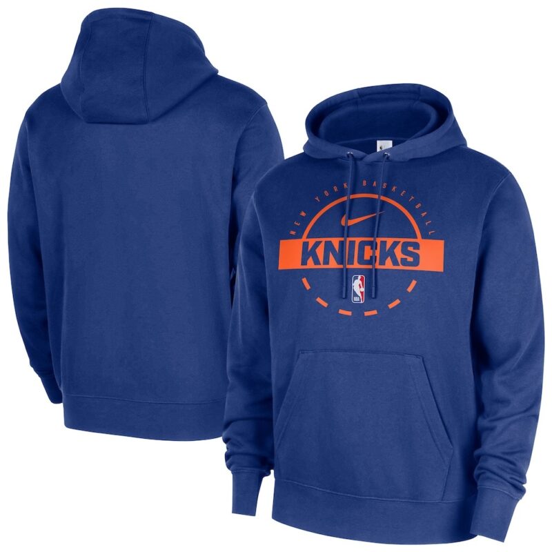 New York Knicks 2025/26 Practice Club Pullover Hoodie - Blue