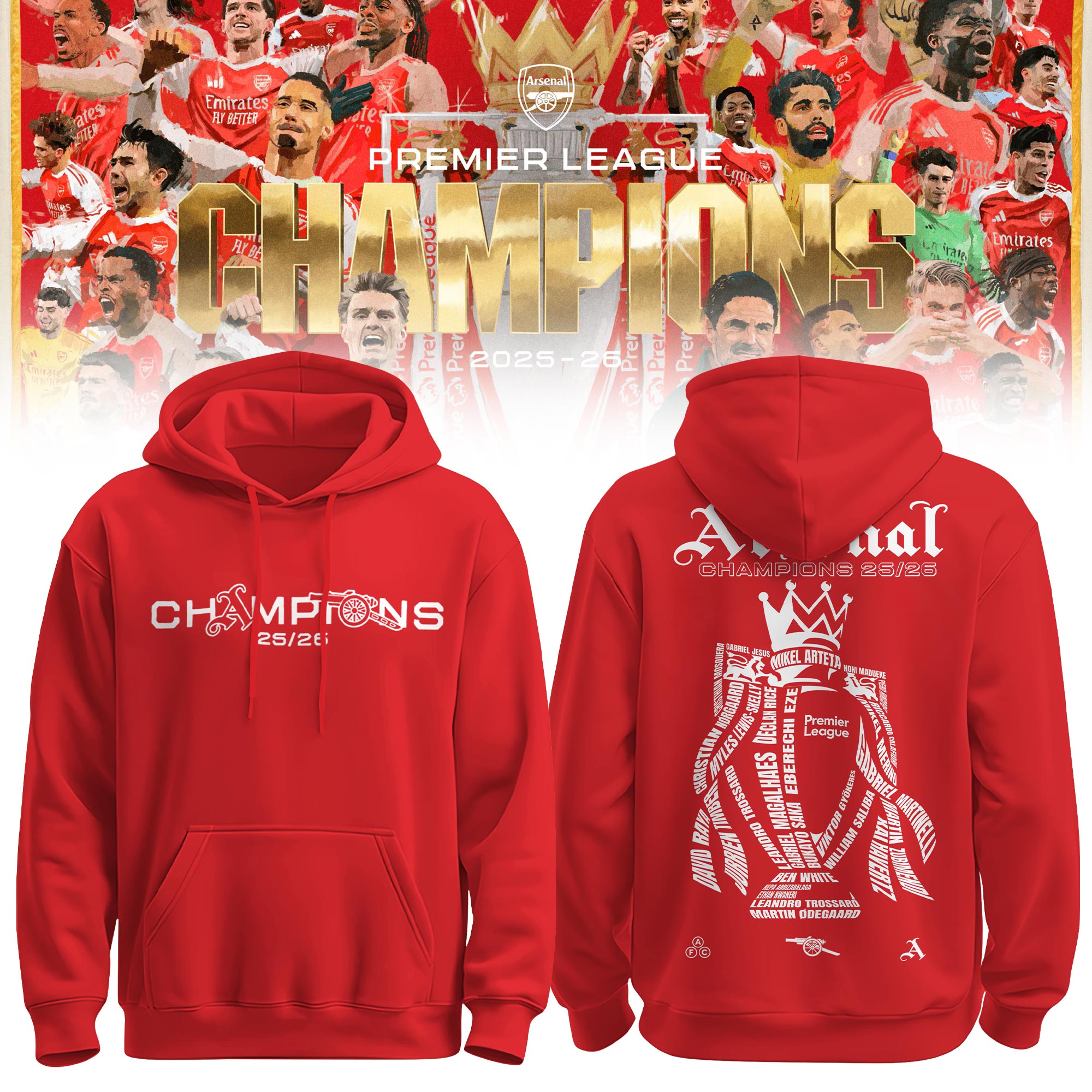 ARS Premier League Champions 25/26 Limited Edition Hoodie