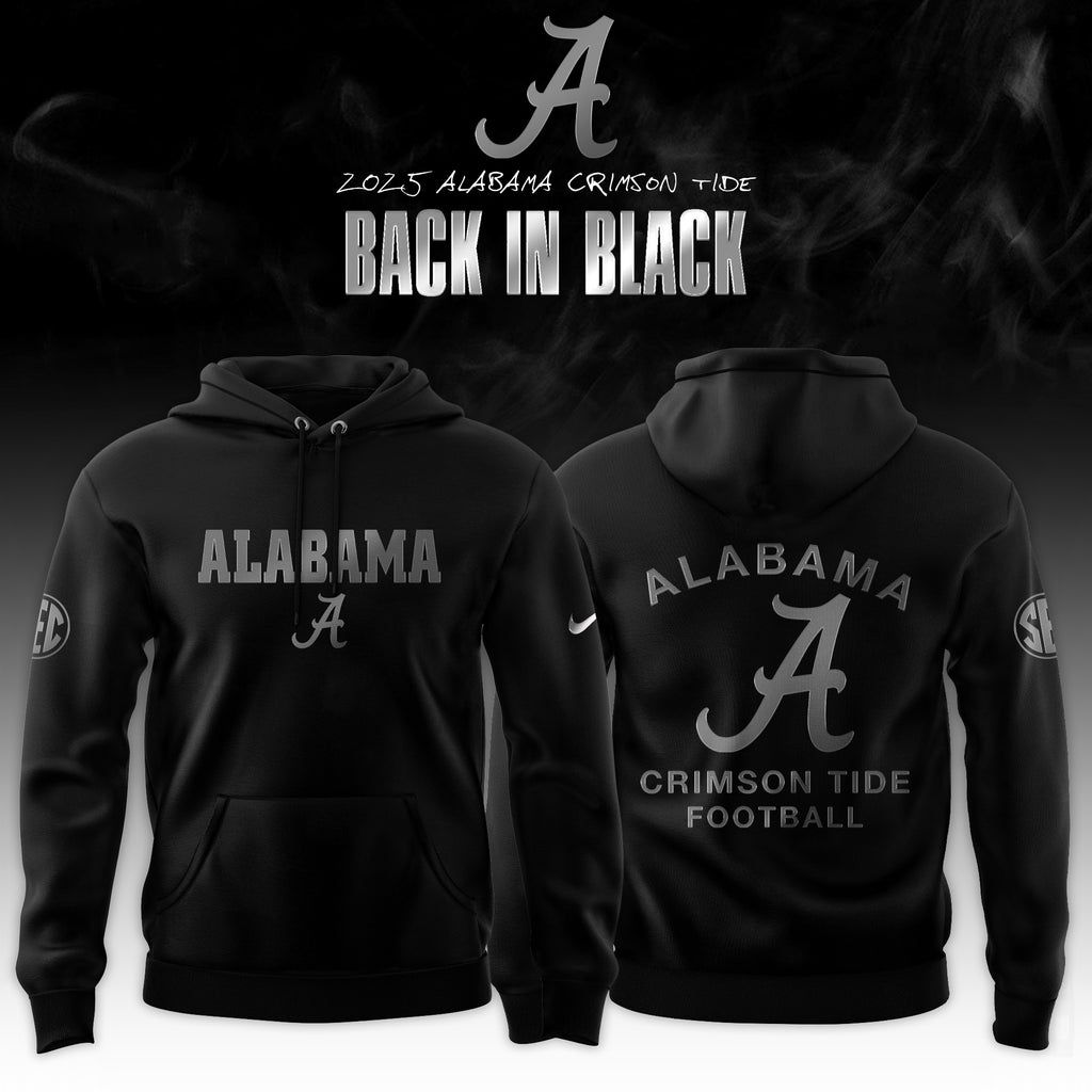 _ Alabama Crimson Tide 'Back in Black' 2025 Special Edition Hoodie