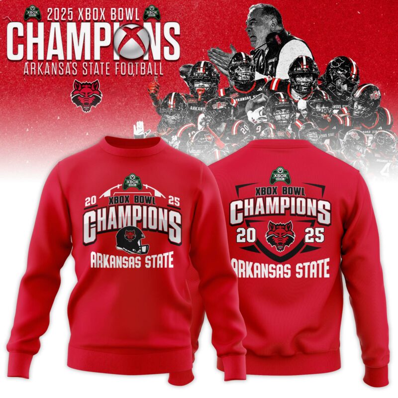 Arkansas State Red Wolves 2025 Xbox Bowl Champions Sweatshirt