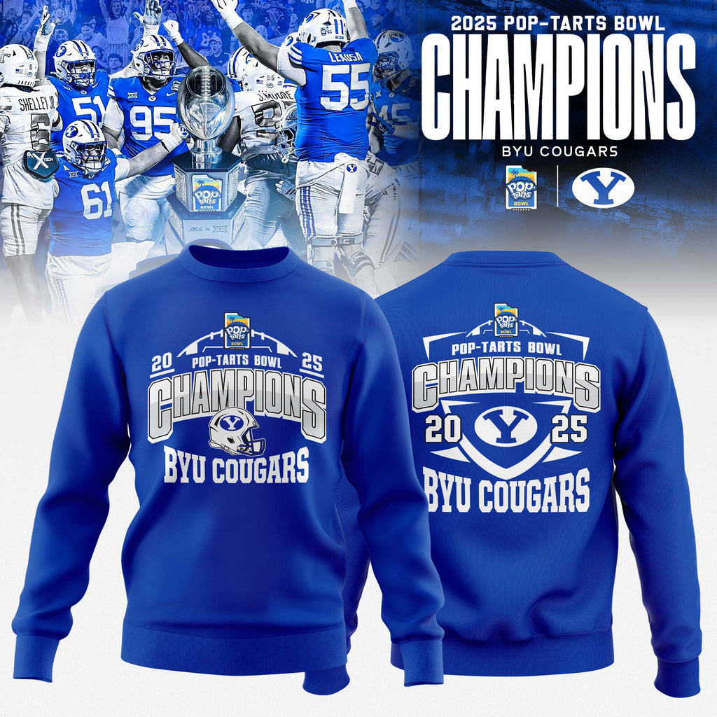 _ .BYU Cougars 2025 Pop-Tarts Bowl Champions Sweatshirt