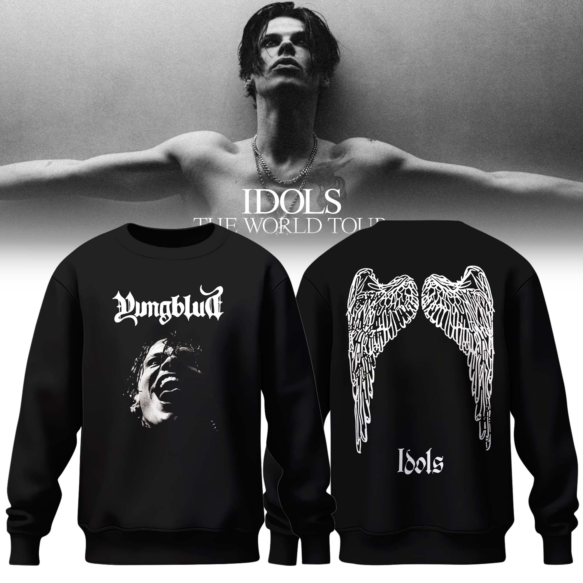YUNGBLUD Idols The World Tour 2026 Limited Edition Sweatshirt