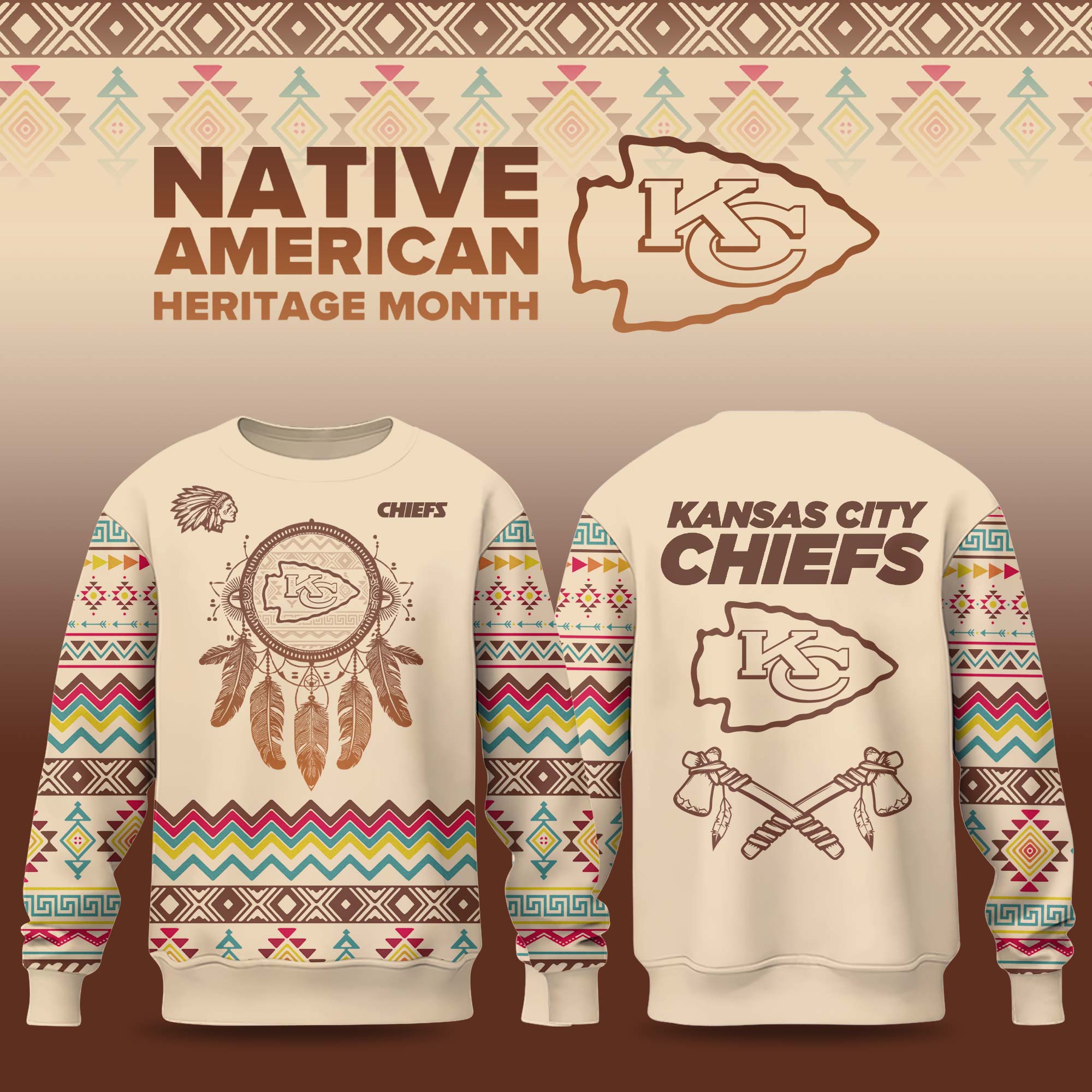 Kansas City Chiefs Native American Heritage Month 2025 Limited Sweatshirt