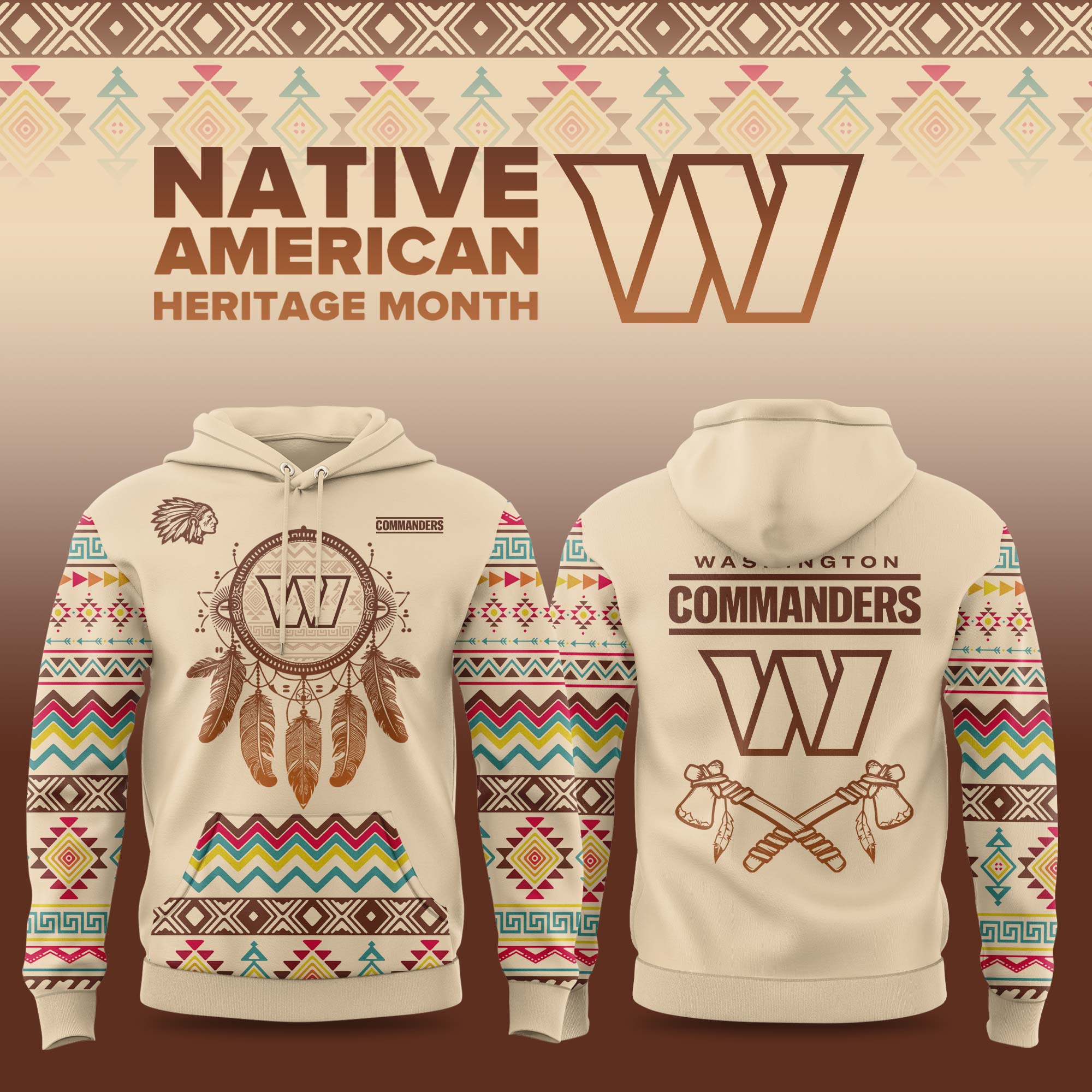 Washington Commanders Native American Heritage Month 2025 Limited Hoodie