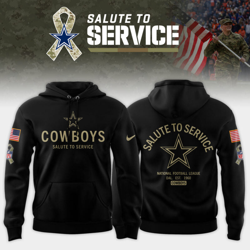 _ Dallas Cowboys 2025 Salute to Service Limited Hoodie - Black