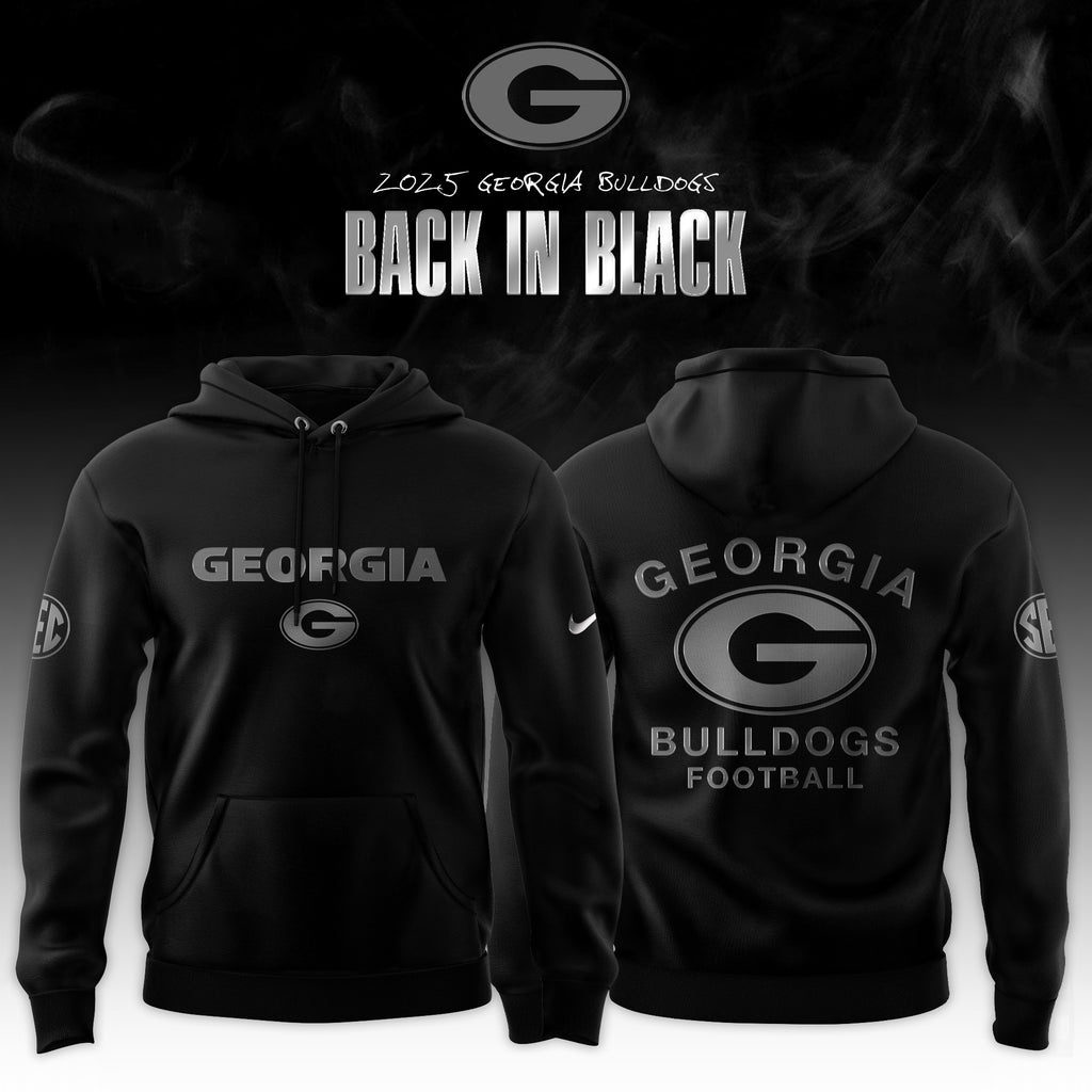 _ .Georgia Bulldogs 'Back in Black' 2025 Special Edition Hoodie