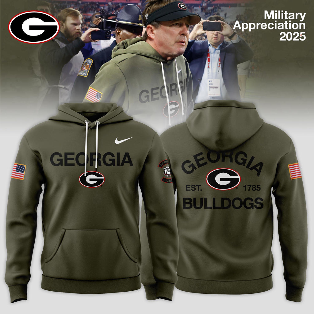_ Georgia Bulldogs 2025 Military Appreciation Limited Edition Hoodie