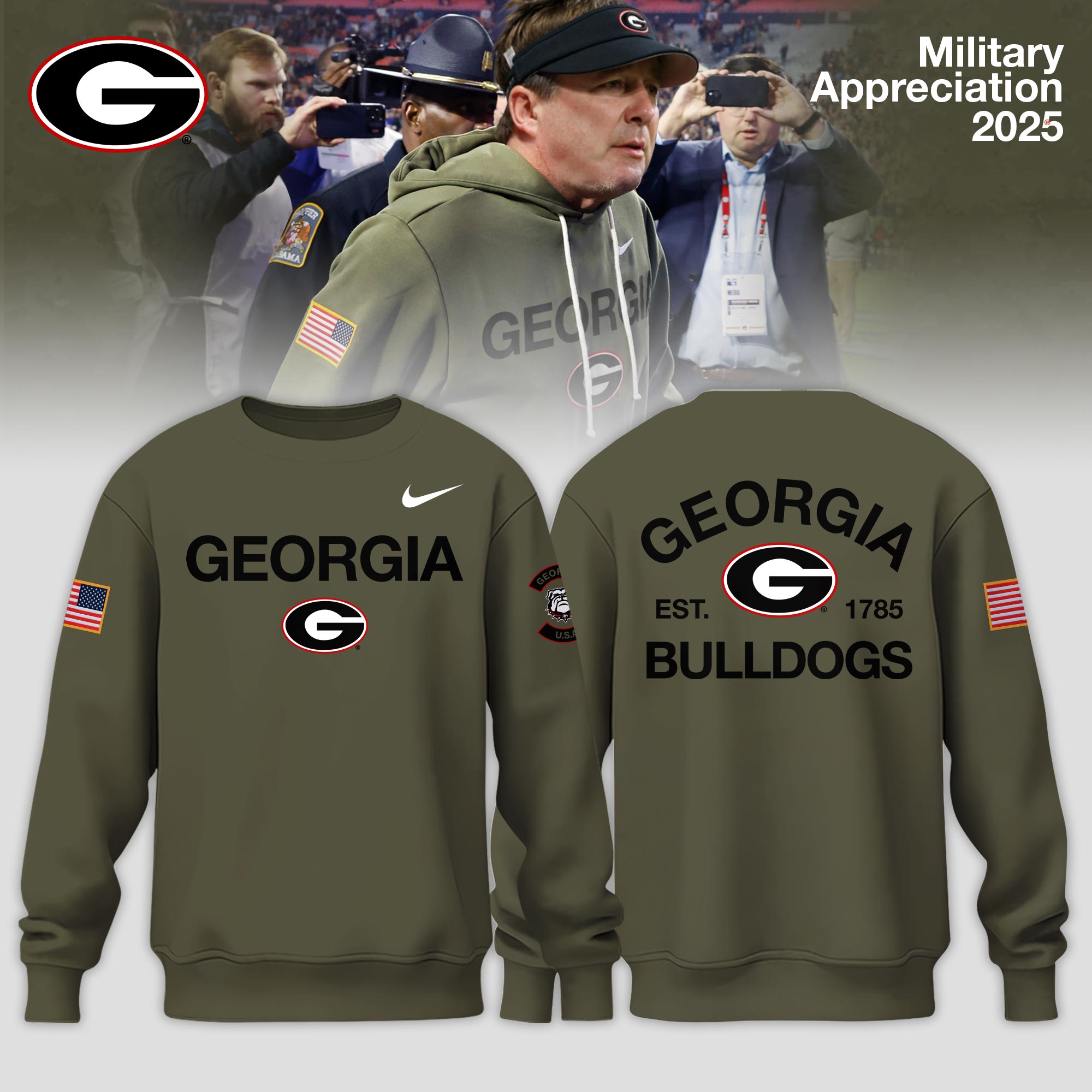 _ Georgia Bulldogs 2025 Military Appreciation Limited Edition Sweatshirt