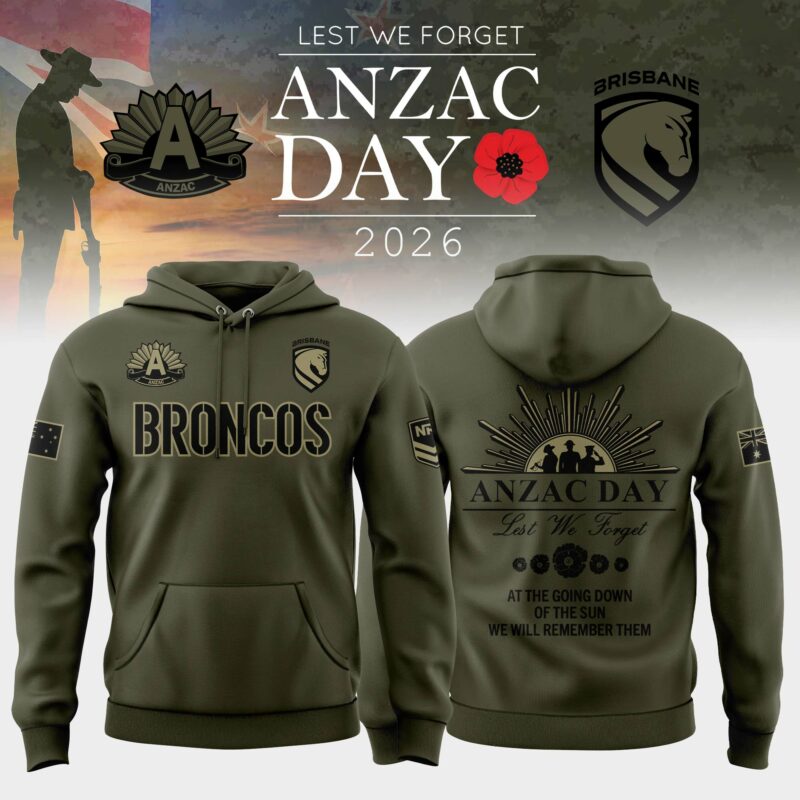 Brisbane Broncos Anzac Day Hoodie