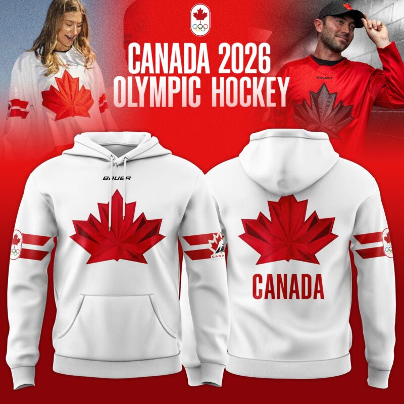 Canada 2026 Olympic Hockey Hoodie - White