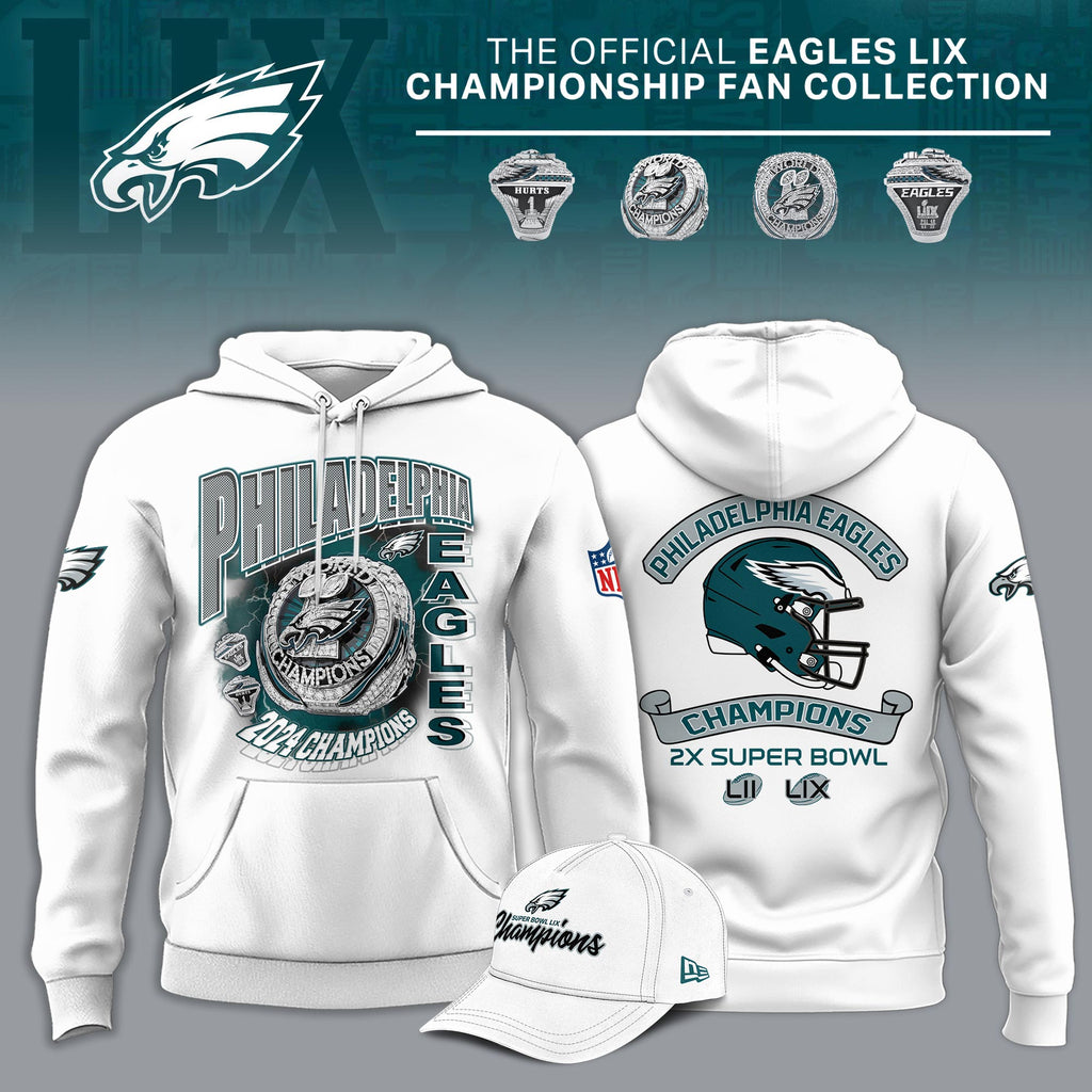 _ Philadelphia Eagles Super Bowl LIX Champions Ring Hoodie