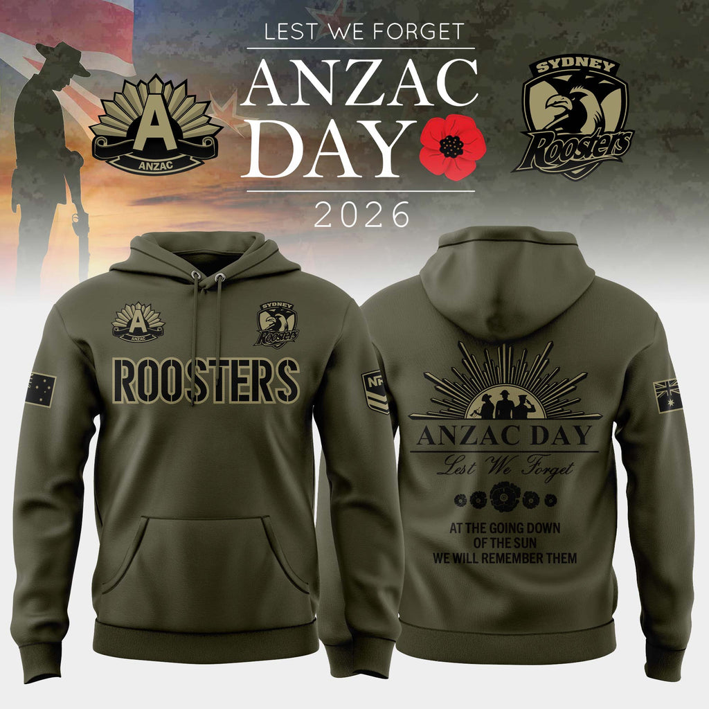 Sydney Roosters Anzac Day Hoodie