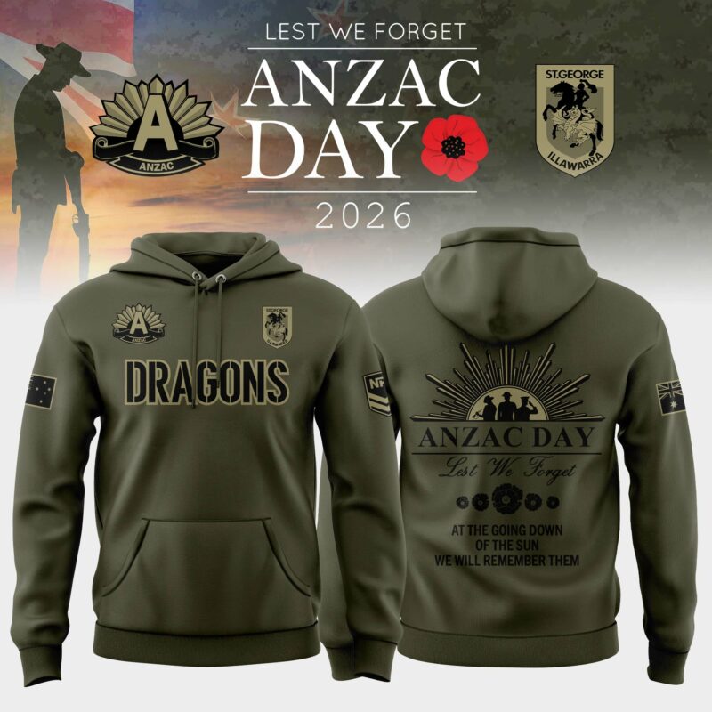 St. George Illawarra Dragons Anzac Day Hoodie