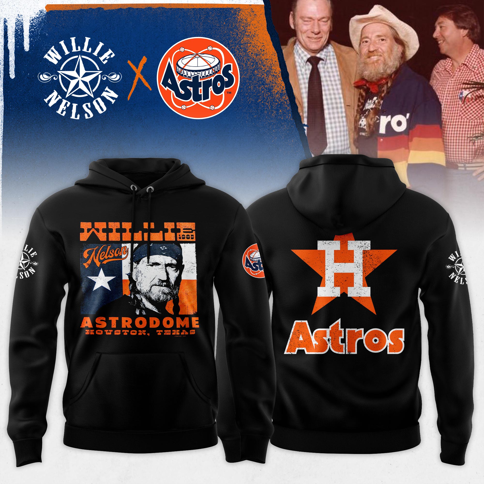 HOU x Willie Nelson Limited Editions Hoodie - Black