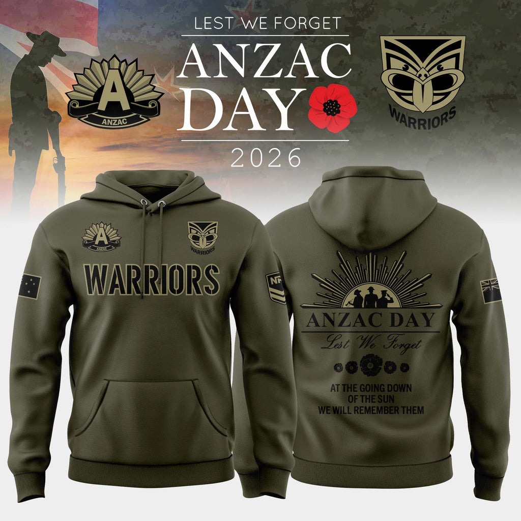 New Zealand Warriors Anzac Day Hoodie