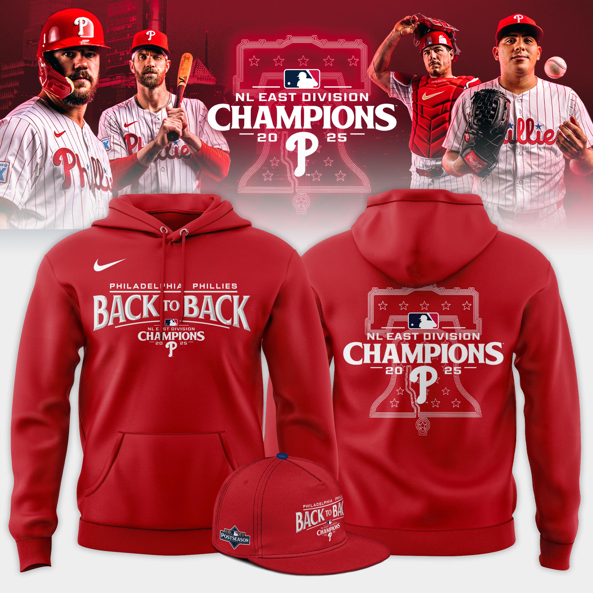 _ Philadelphia Phillies 2025 NL East Division Champions Limited Hoodie