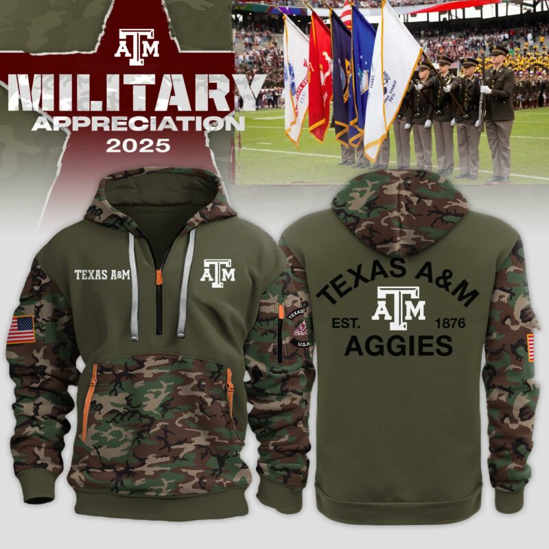 Texas A&amp;M Aggies 2025 Military Appreciation Limited Edition Zip Hoodie