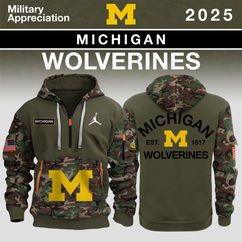 Michigan Wolverines 2025 Military Appreciation Limited Edition Zip Hoodie