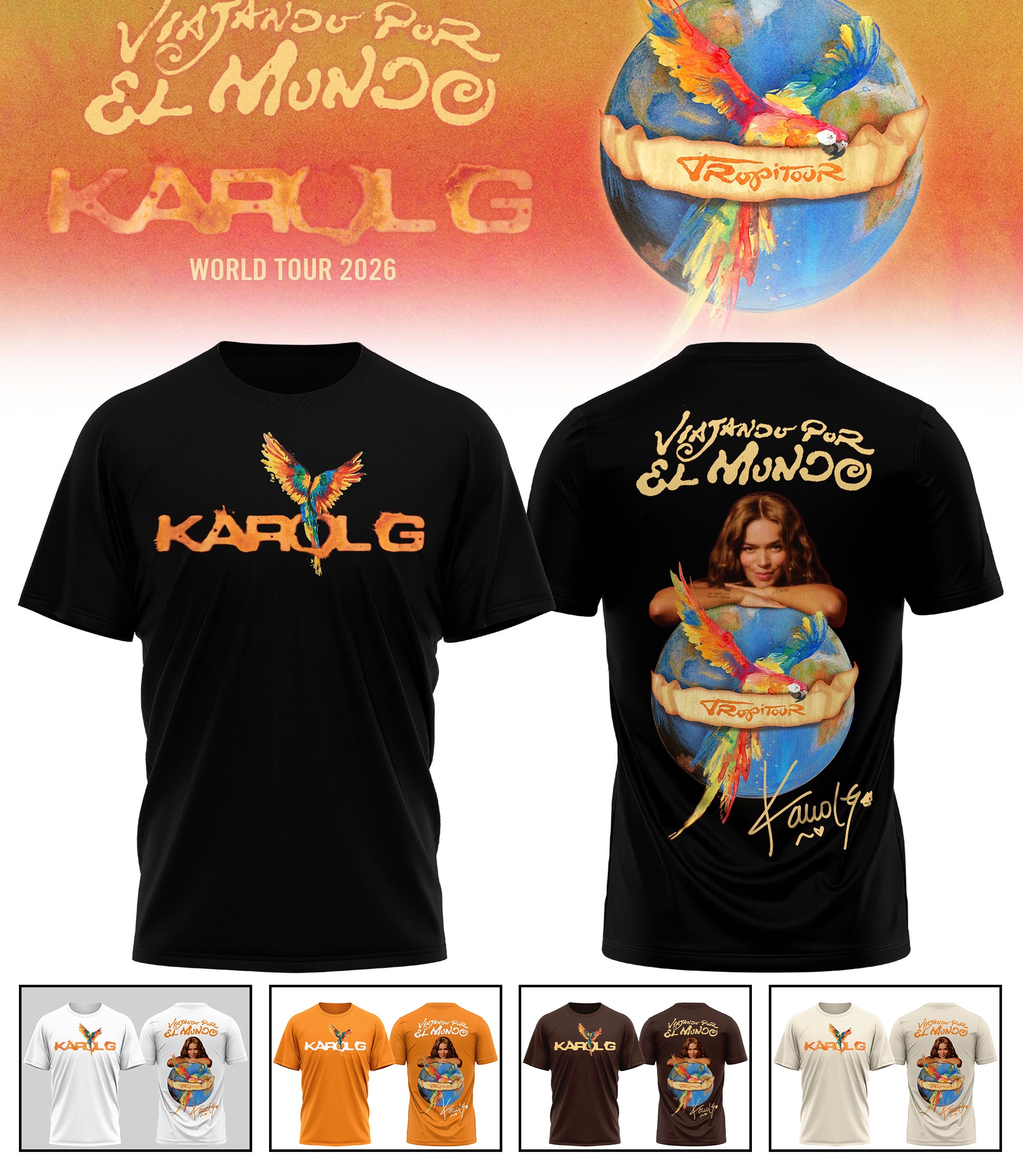 Viajando Por El Mundo Tropitour 2026 Limited Edition T-shirt