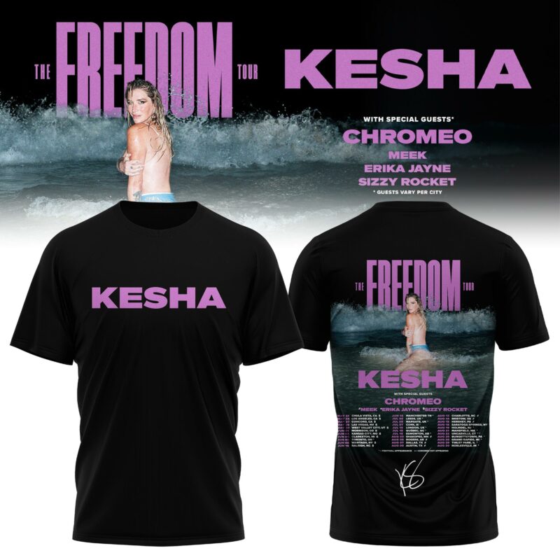 Kesha The Freedom Tour 2026 Limited Edition T-Shirt