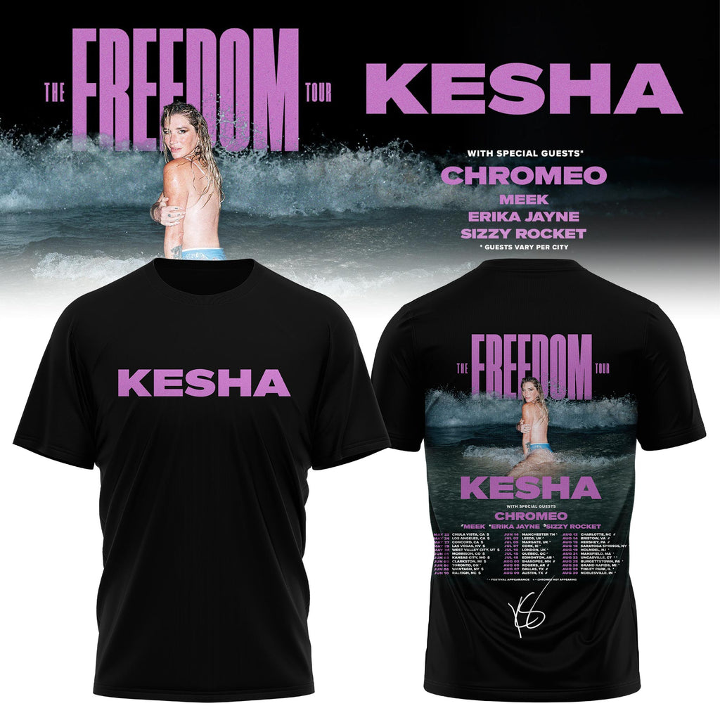 Kesha The Freedom Tour 2026 Limited Edition T-Shirt