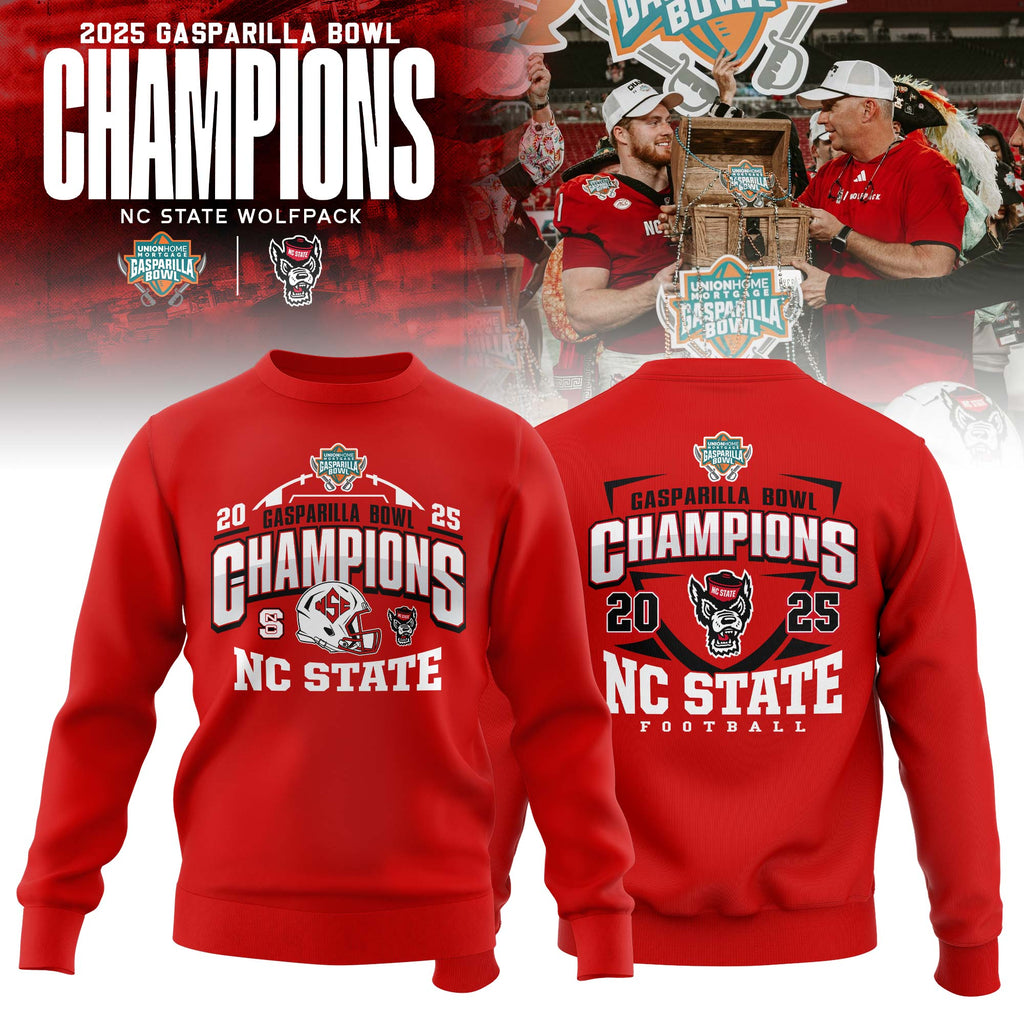 NC State Wolfpack 2025 Gasparilla Bowl Champions Sweatshirt