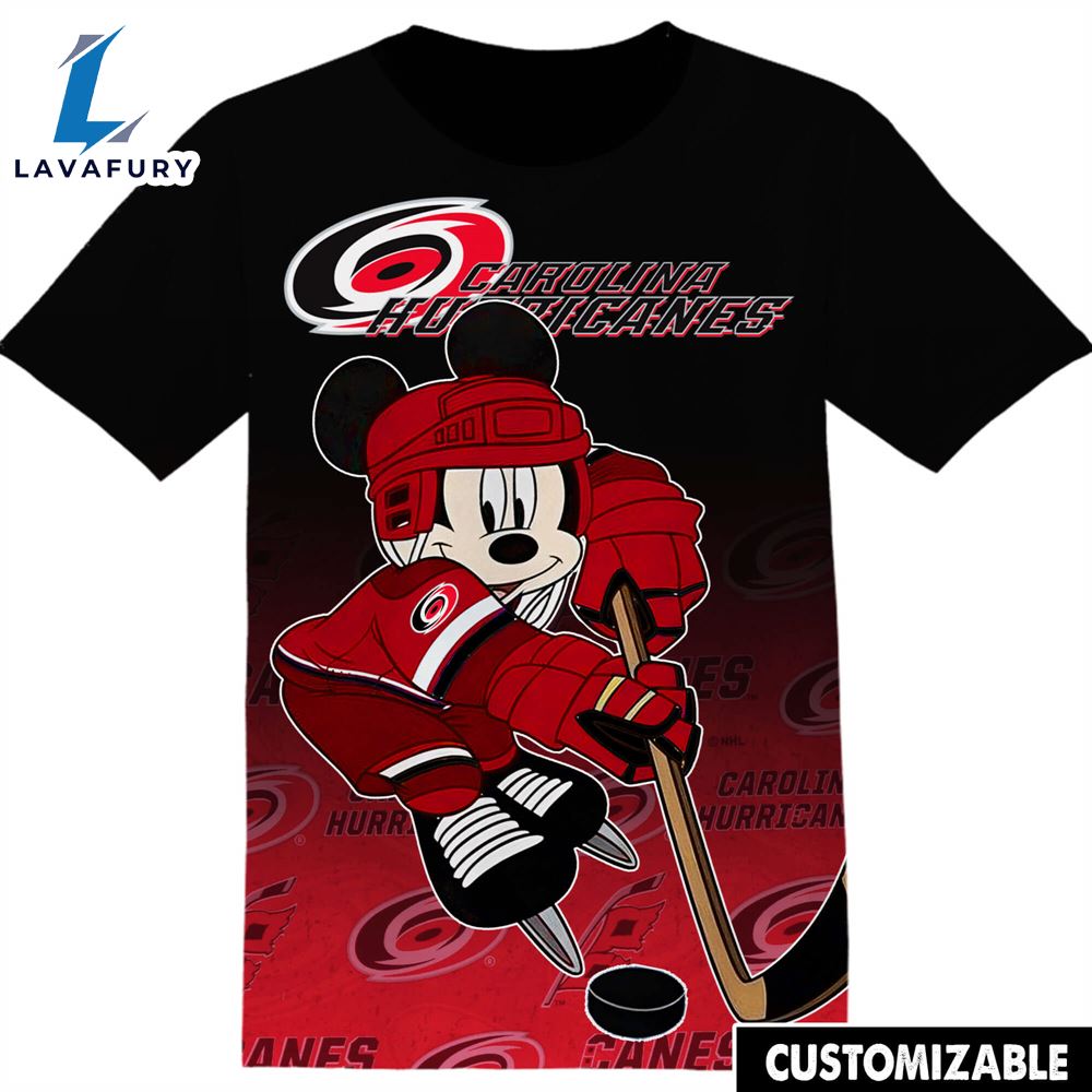 NHL Carolina Hurricanes Mickey Tshirt Adult And Kid Tshirt