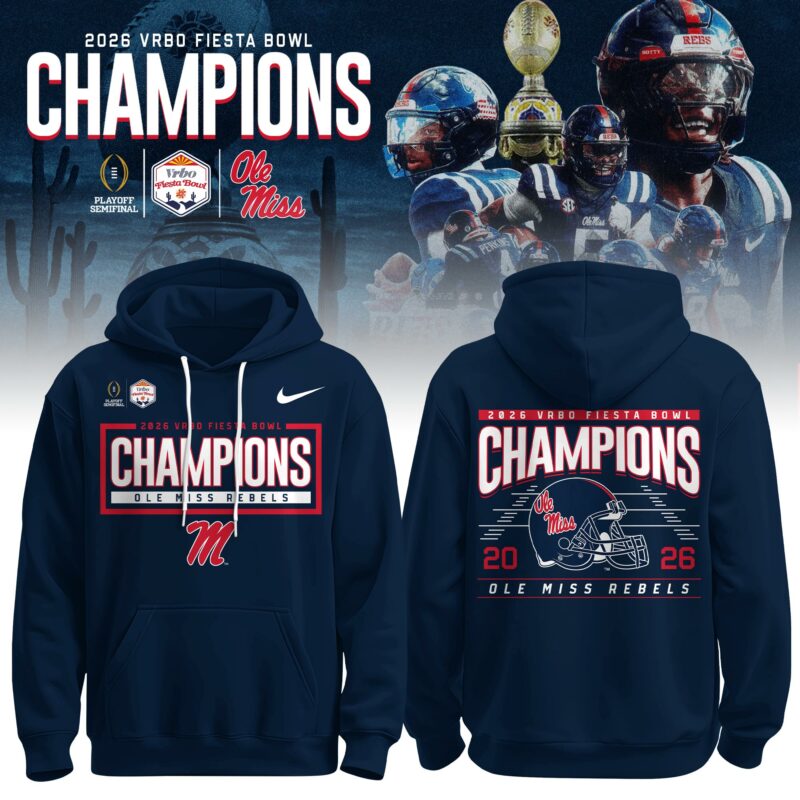 Ole Miss Rebels 2026 Fiesta Bowl Champions Hoodie - Navy