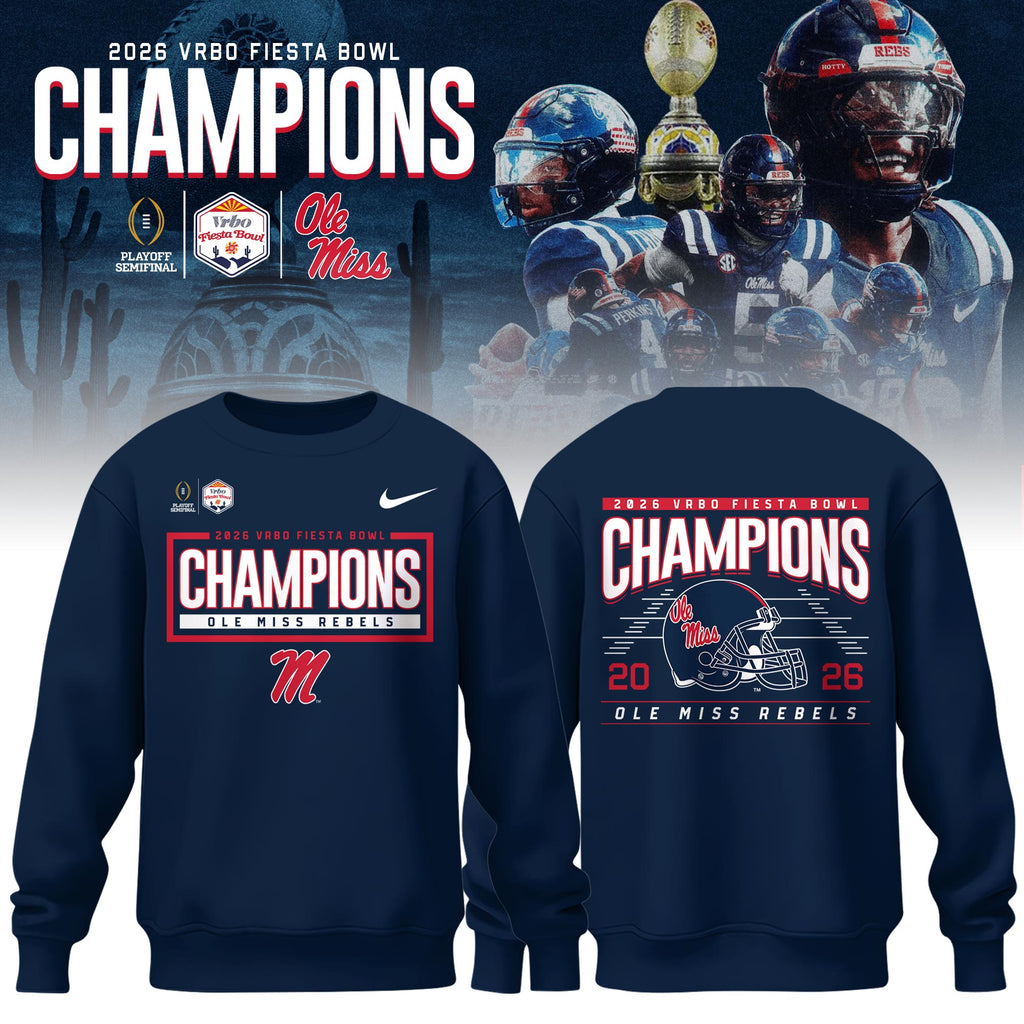 Ole Miss Rebels 2026 Fiesta Bowl Champions Sweatshirt - Navy