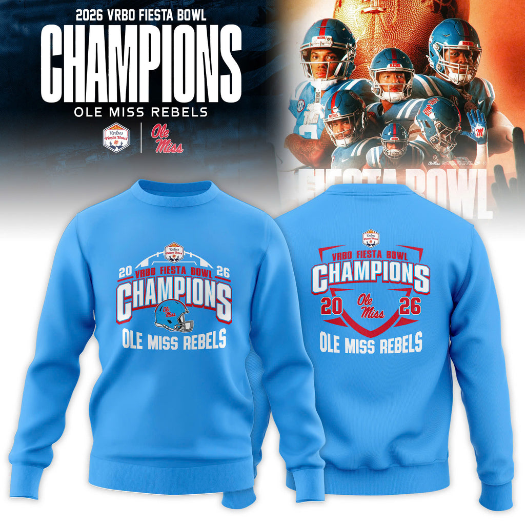 Ole Miss Rebels 2026 Fiesta Bowl Champions Sweatshirt - Powder Blue