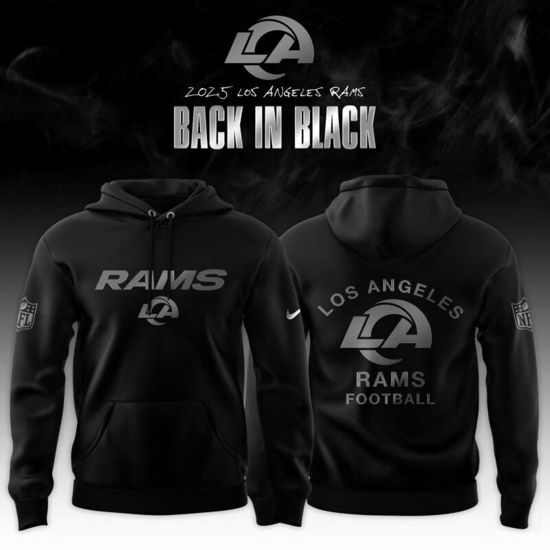 _ .Los Angeles Rams 'Back in Black' 2025 Special Edition Hoodie