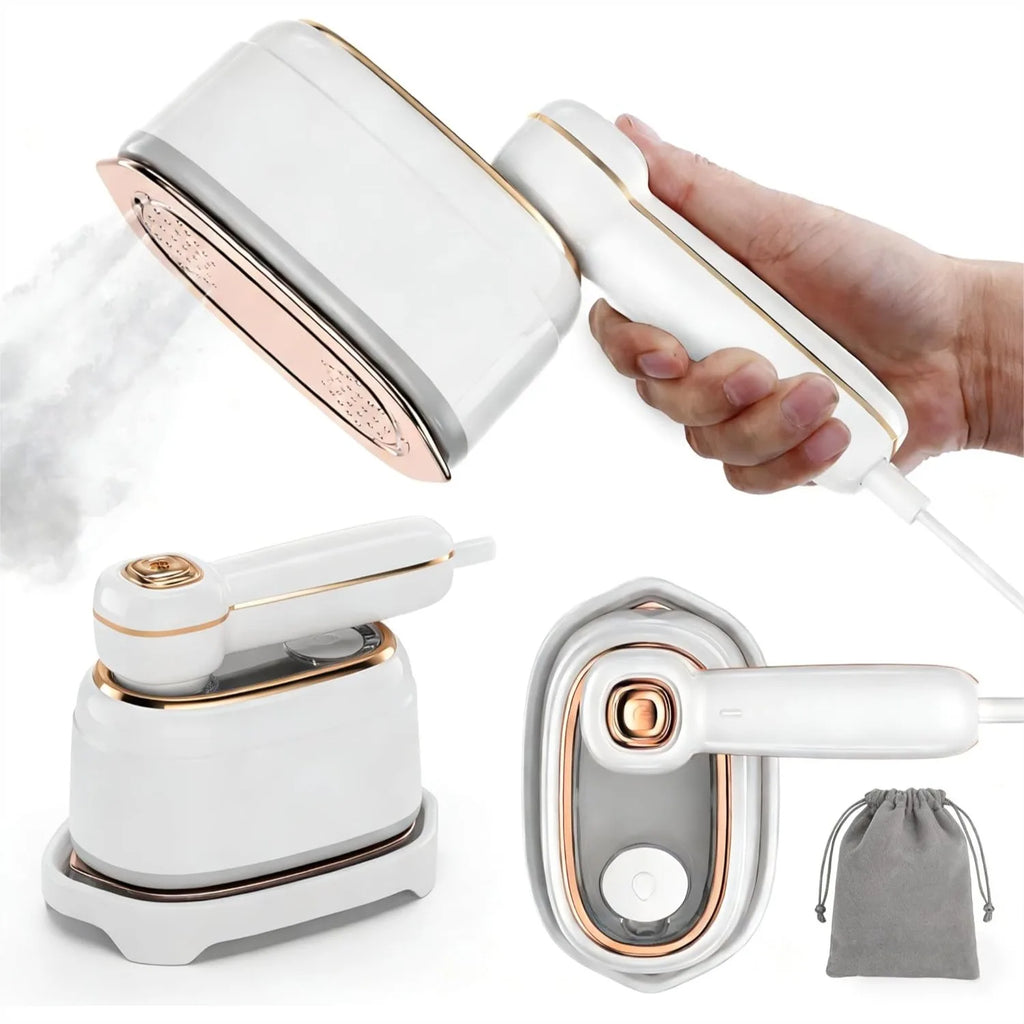 Travel Steamer for Clothes, 1200W Mini Handheld Iron with Fast Heating and Wrinkle Remover, Perfect for On-the-Go Use