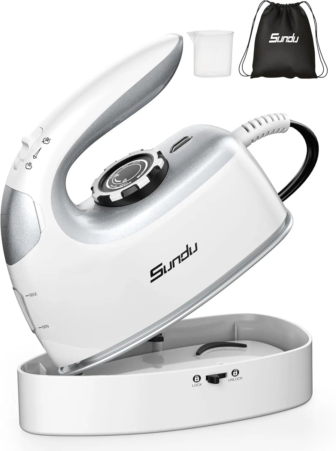 Mini Travel Iron with Steam,1000W Portable Non-Stick Soleplate for Quilting & Sewing,Digital Temperature Control