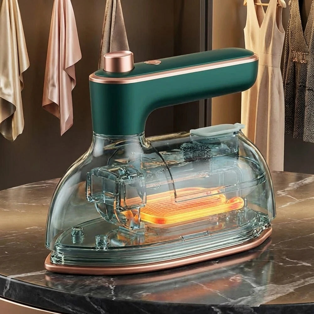 Foldable Portable Travel Sprinkler Iron 180° Rotating Head Mini Steam Ironing Machine Fast Heating Lightweight Compact Professio