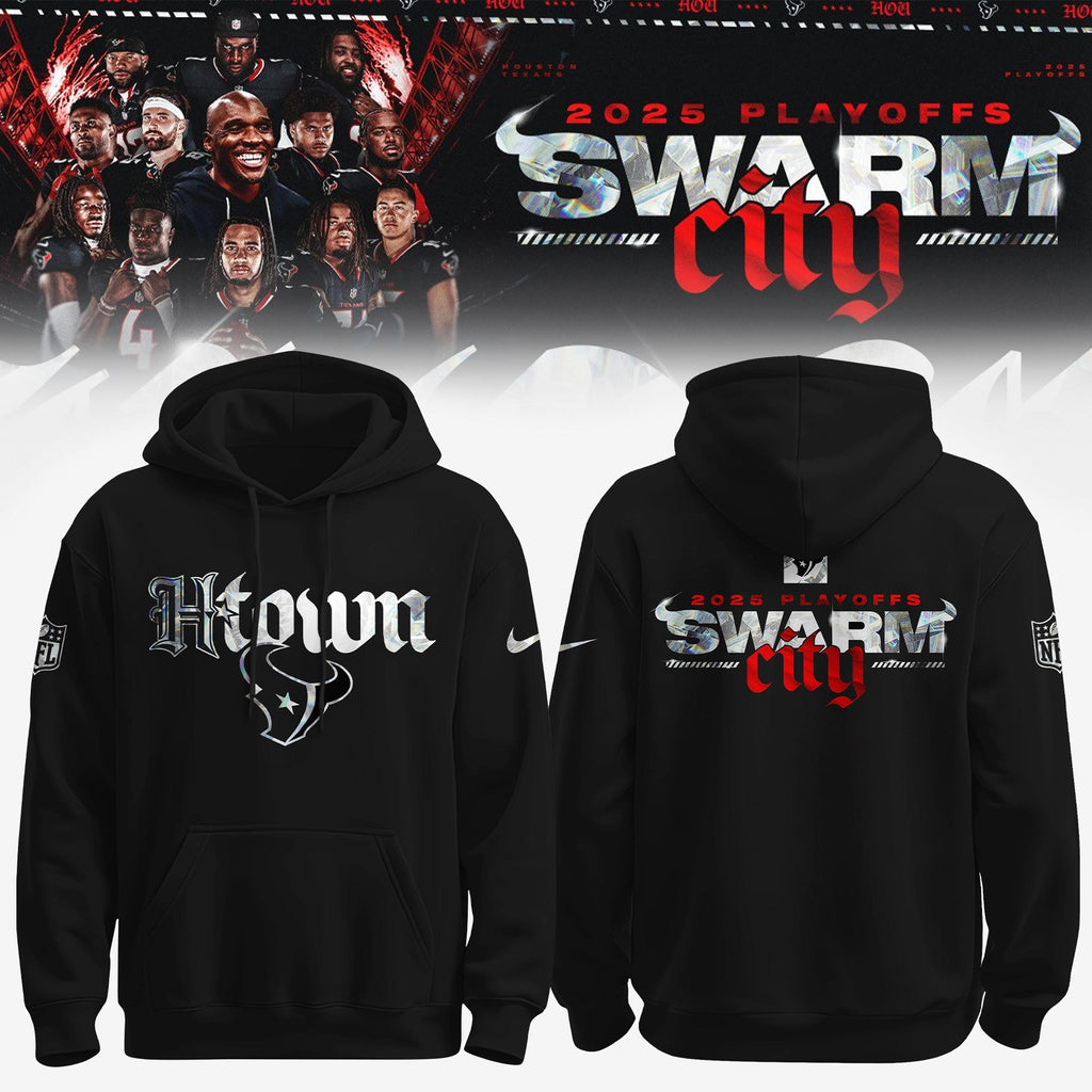 _ Houston Texans 2025 NFL Playoffs S.W.A.R.M. City Special Edition Hoodie