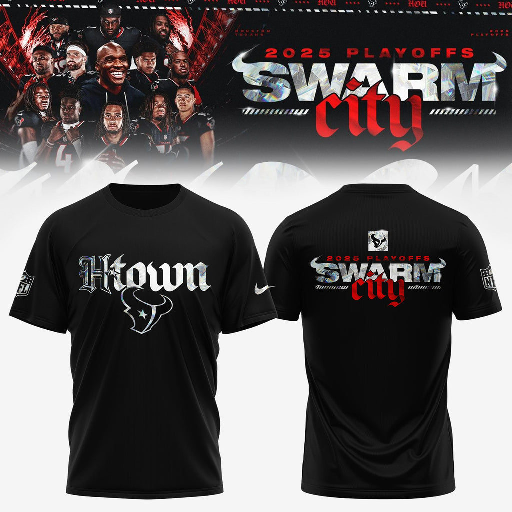 _ Houston Texans 2025 NFL Playoffs S.W.A.R.M. City Special Edition T-shirt