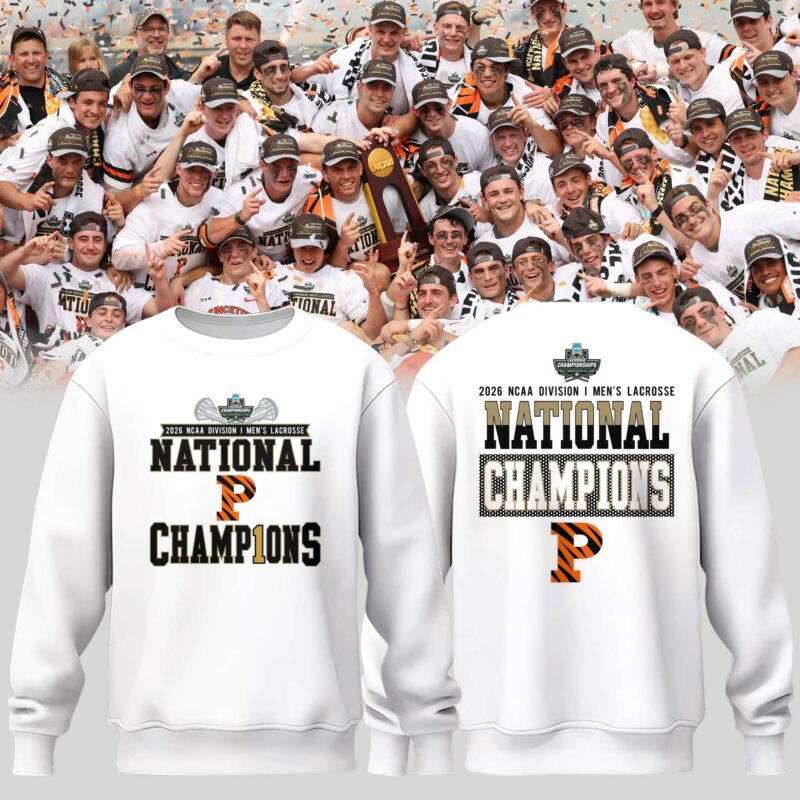 Princeton Tigers 2026 NCAA Men's Lacrosse National Champions Locker Room Sweatshirt