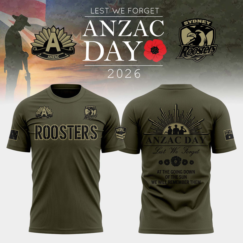 Sydney Roosters Anzac Day T-shirt