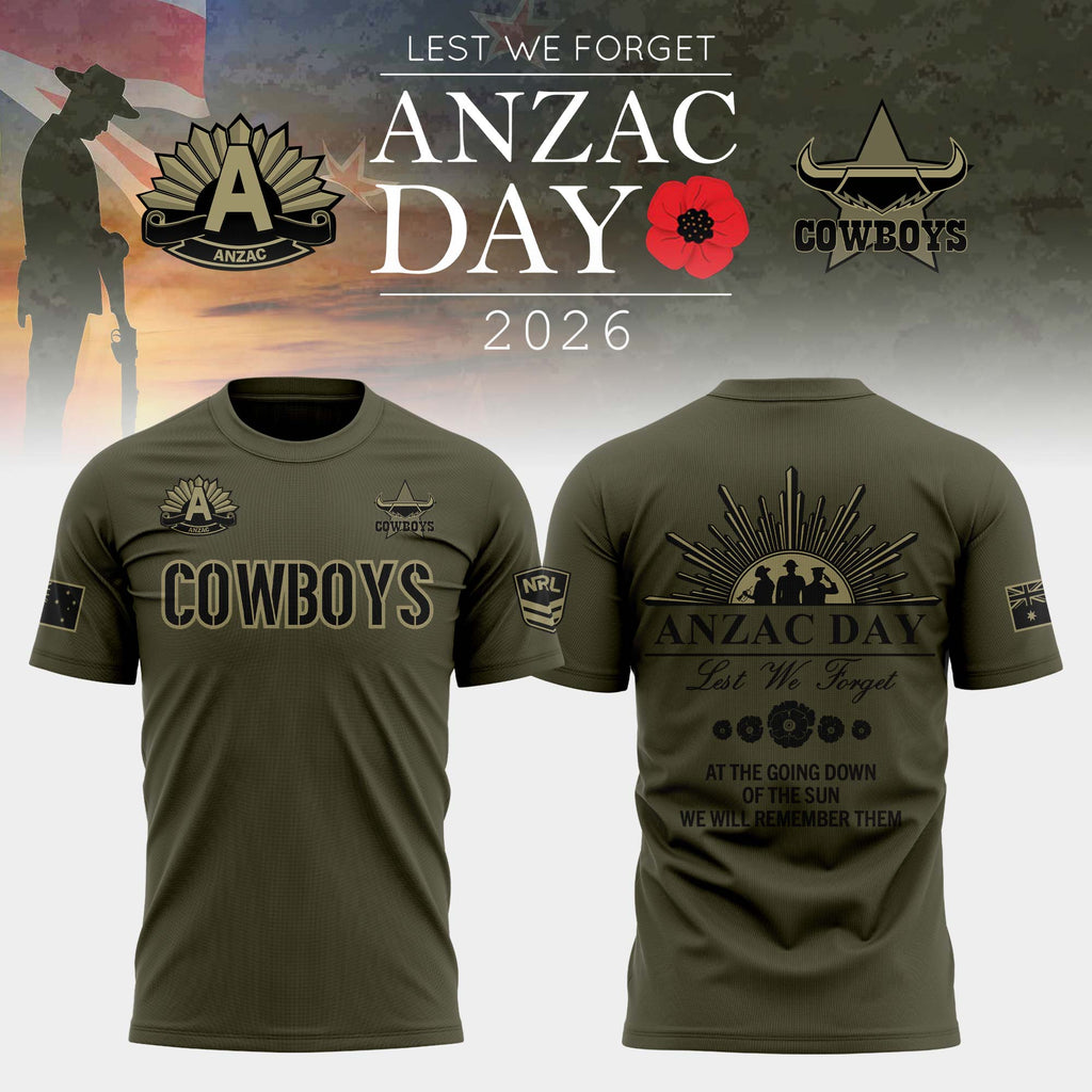 NQ Cowboys Anzac Day T-shirt