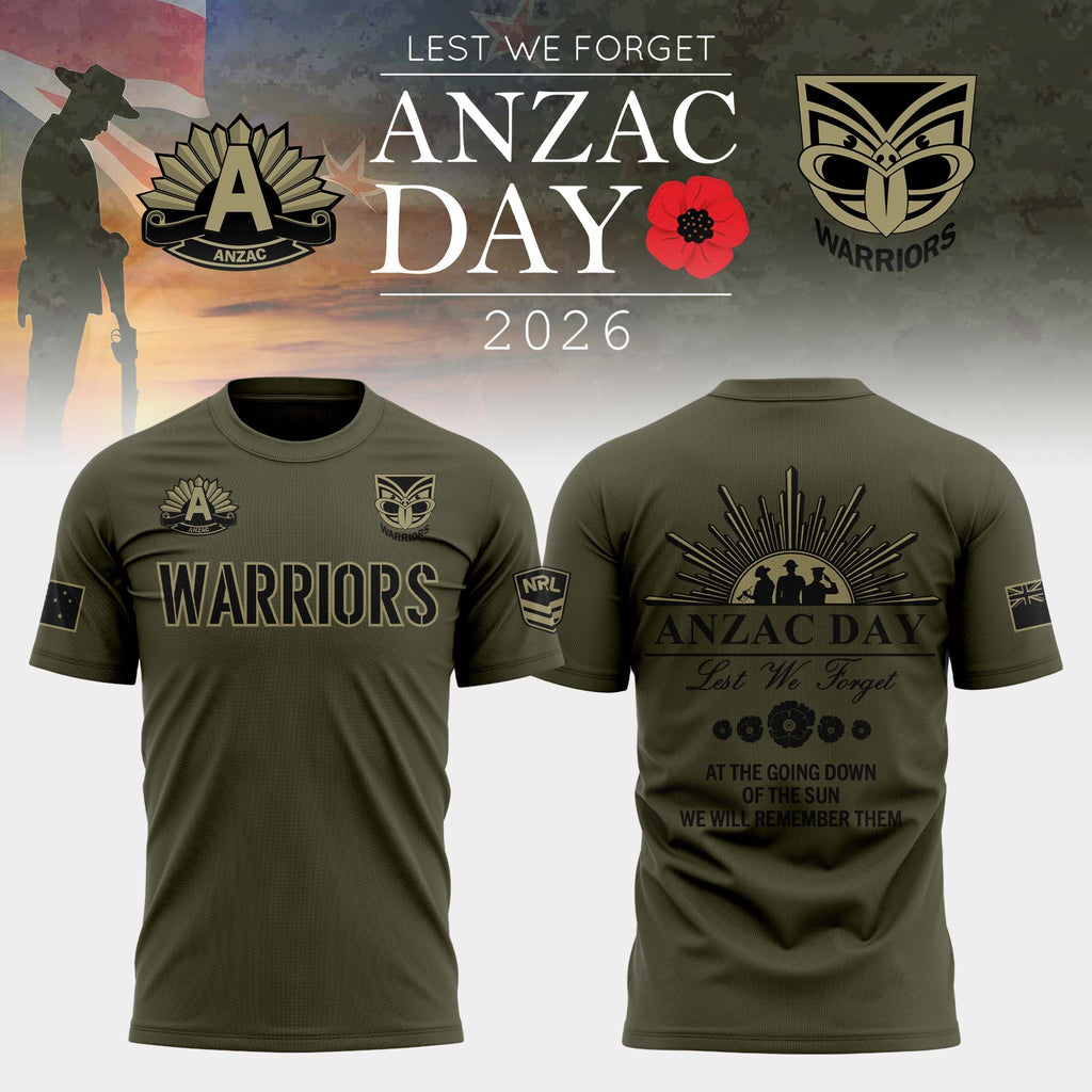 New Zealand Warriors Anzac Day T-shirt