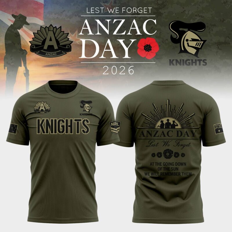 Newcastle Knights Anzac Day T-shirt