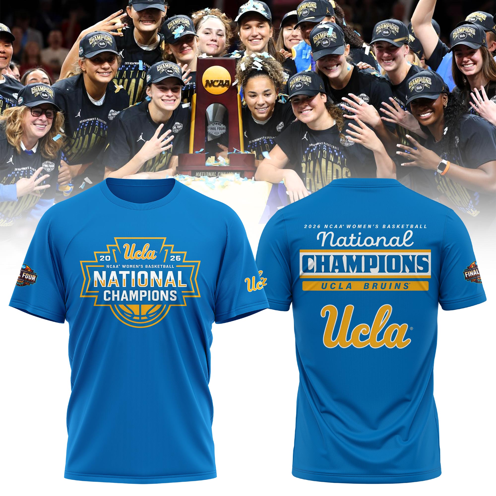 UCLA 2026 NCAA Women's Basketball National Champions T-Shirt