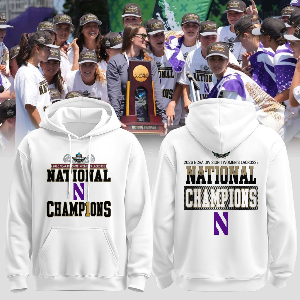 NW 2026 NCAA Women’s Lacrosse National Champions Locker Room Hoodie