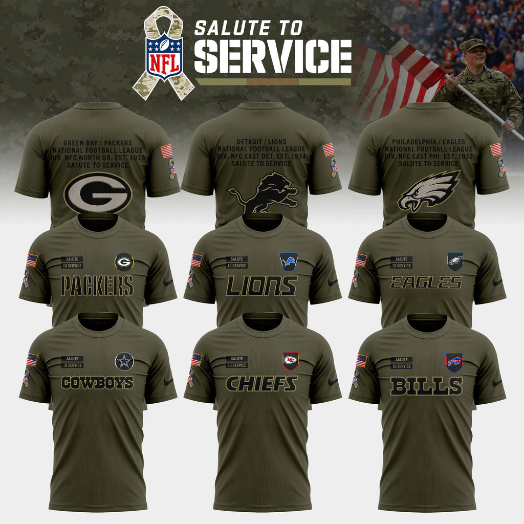 _ NFL Teams 2025 Salute to Service Limited T-shirt