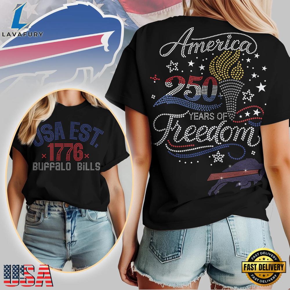 NFL Buffalo Bills 250 Years Independence Day 2026 T Shirt