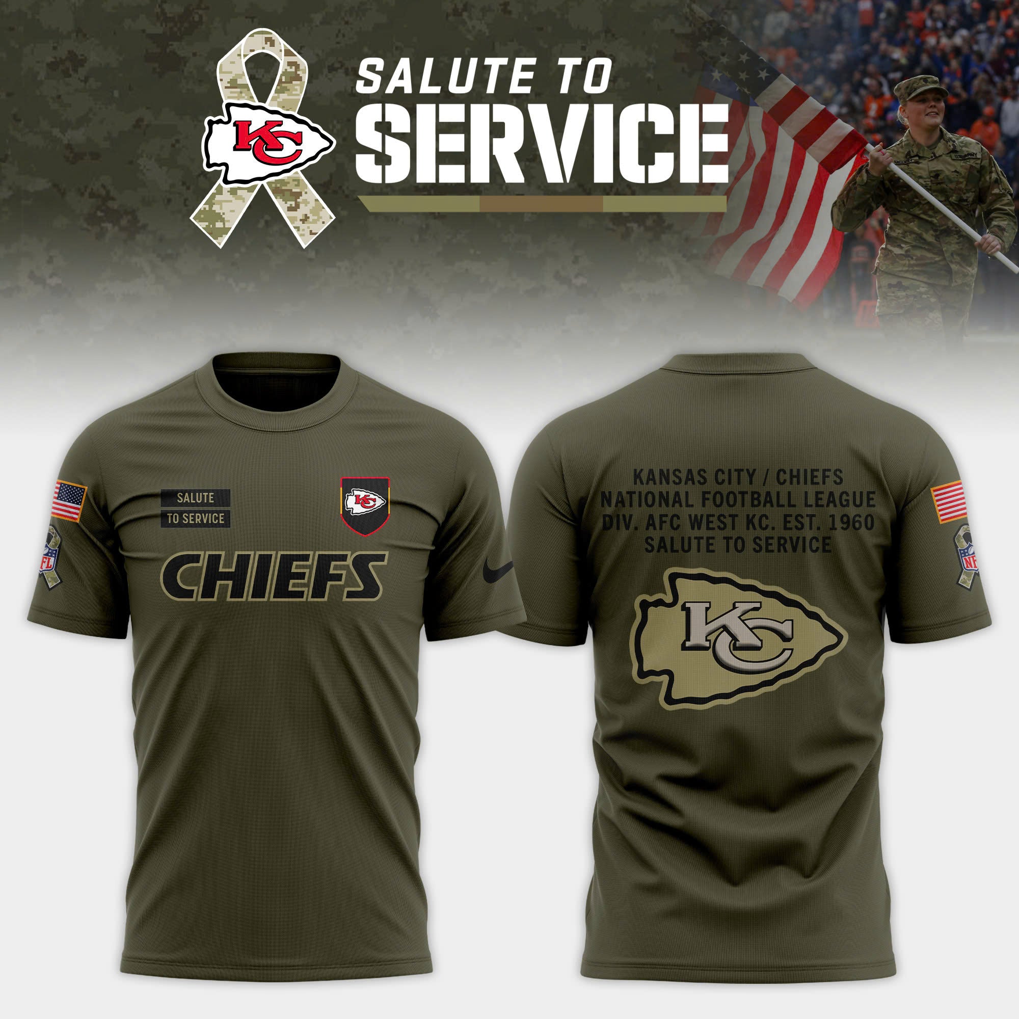 _ Kansas City Chiefs 2025 Salute to Service Limited T-shirt