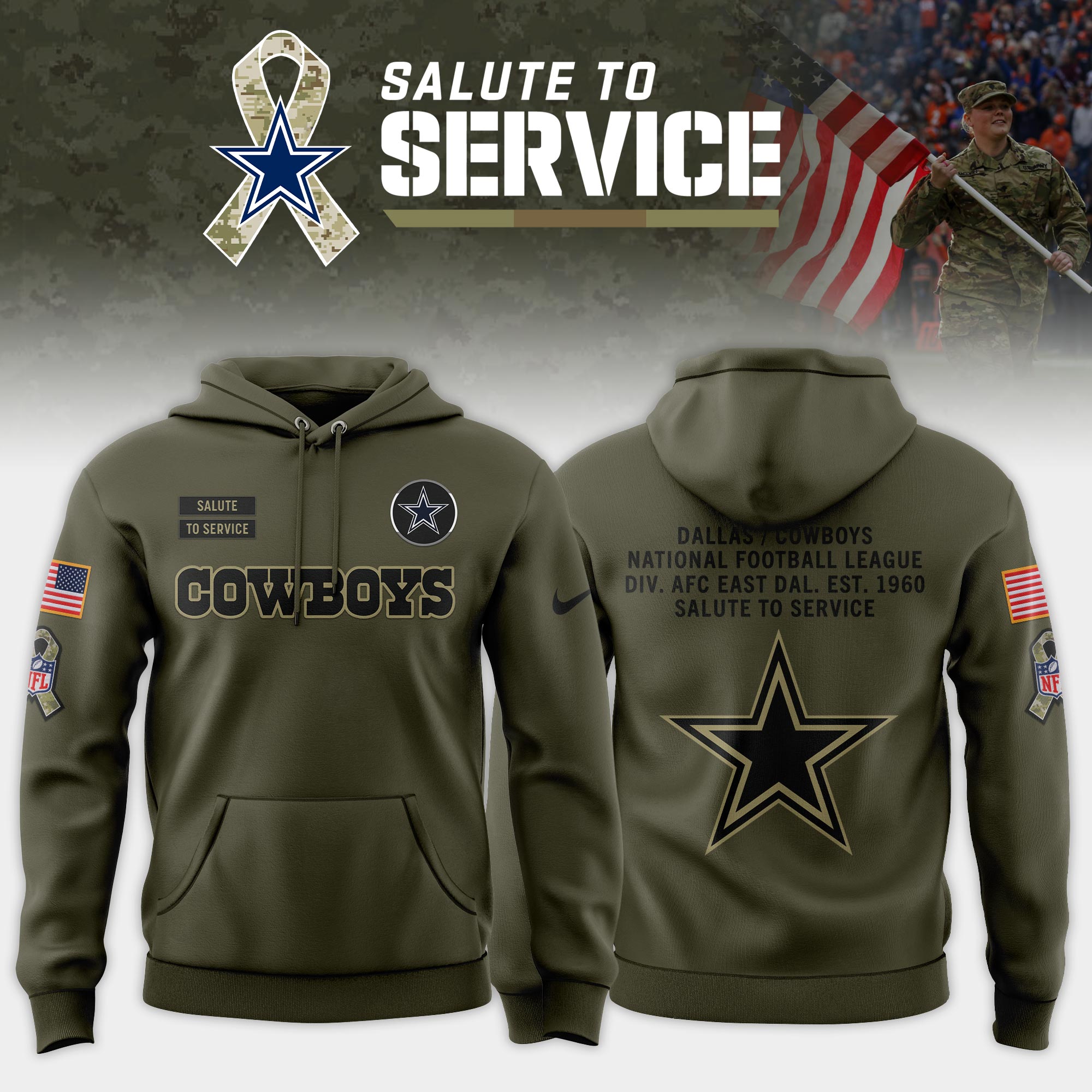 _ Dallas Cowboys 2025 Salute to Service Limited Hoodie