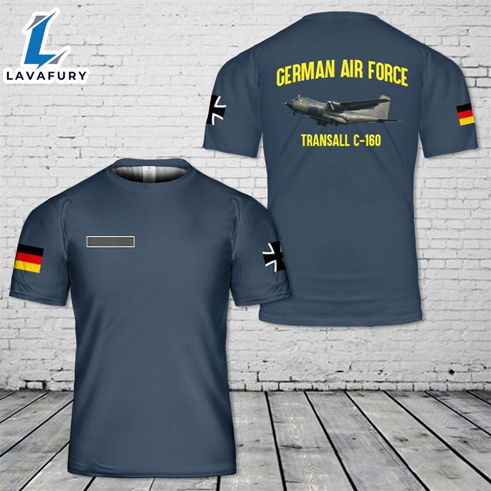 Custom Name German Air Force Transall C-160 3D T-shirt 4th Of July
