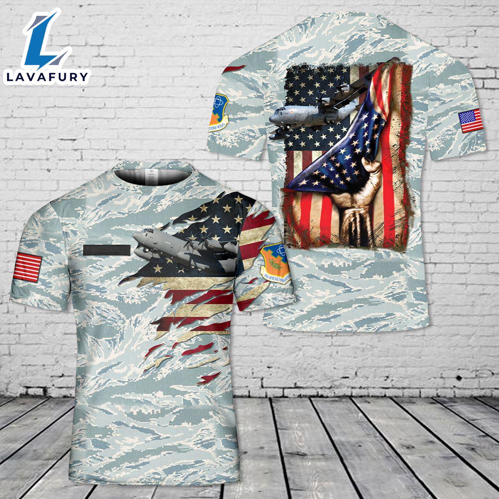 Custom Name Pennsylvania Air National Guard 193rd Special Operations Squadron EC-130J 3D T-shirt 4th Of July Shirt