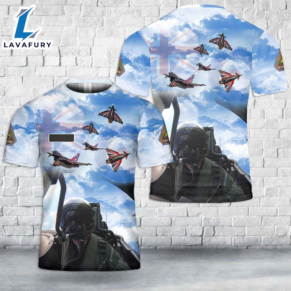 Custom Name Royal Air Force Typhoon Display Team T-Shirt 3D 4th Of July